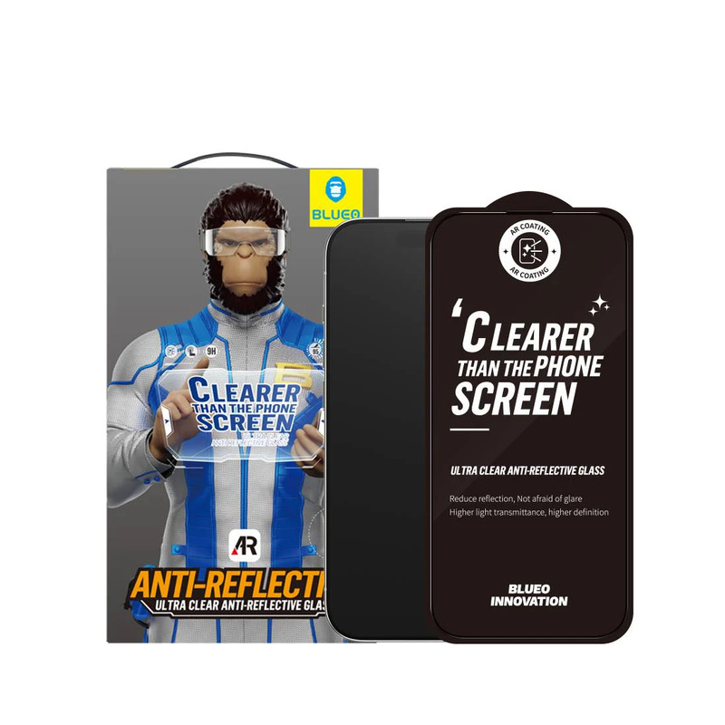 Blueo Anti-Reflective HD Tempered Glass Screen Protector - iPhone 16 pro max - اكسسوار